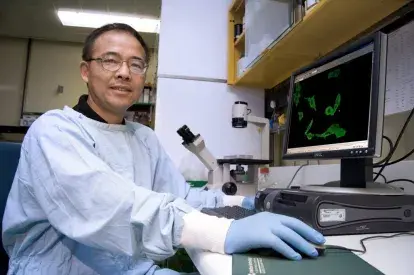 El Profesor Linfa Wang en su laboratorio